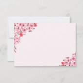 Blush Sakura Wedding – Spring Floral  RSVP (Rückseite)