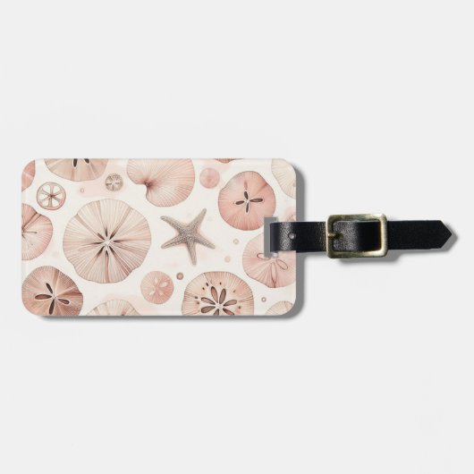 Blush Sand Dollar Beach Gepäckanhänger (Vorderseite horizontal)