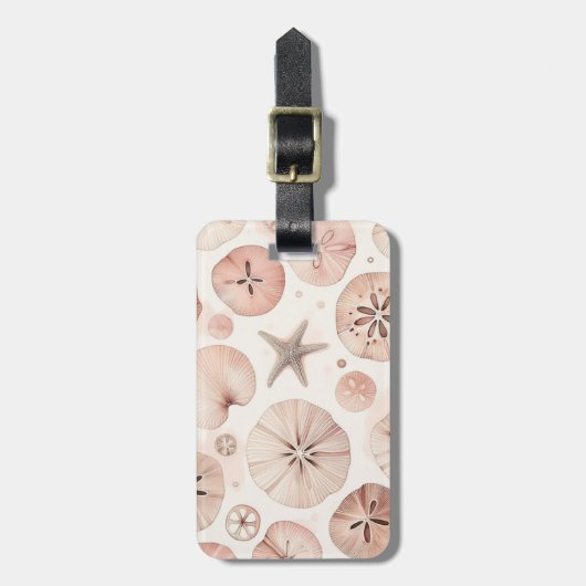 Blush Sand Dollar Beach Gepäckanhänger (Vorderseite vertikal)