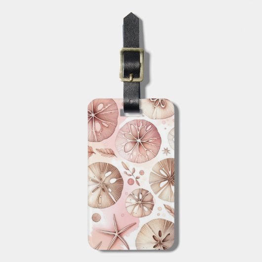 Blush Sand Dollars Star Fish Gepäckanhänger (Vorderseite vertikal)