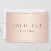 Blush Save the Date Karte Vintag (Vorderseite)