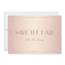 Blush Save the Date Karte Vintag