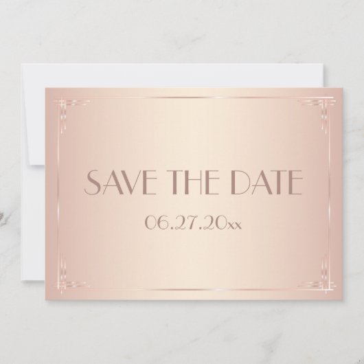 Blush Save the Date Karte Vintag (Vorderseite)