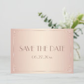 Blush Save the Date Karte Vintag (Stehend Vorderseite)