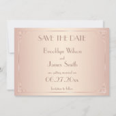 Blush Save the Date Karte Vintag (Rückseite)