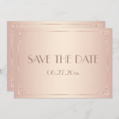 Blush Save the Date Karte Vintag (Vorne/Hinten)