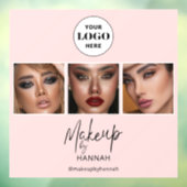 Blush Schrift Logo Foto Makeup Studio Fensteraufkleber (Blatt 3)