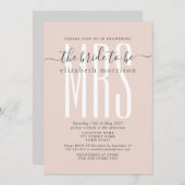 Blush Script Bridal Dusche Einladung (Vorne/Hinten)