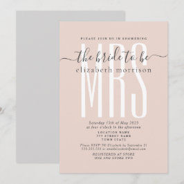 Blush Script Bridal Dusche Einladung