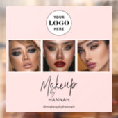 Blush Script Logo Photo Makeup Studio Fensteraufkleber (Blatt 2)