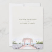 Blush Seaside Romance Rett-the-Date Einladung (Rückseite)