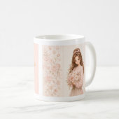 Blush Seidengarten Blumen-Tasse editierbar Kaffeetasse (VorderseiteRechts)