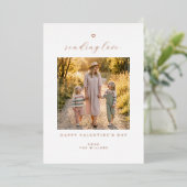 Blush Sending Love Photo Folien Feiertagskarte (Stehend vorne)