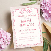 Blush She's The Knot Lace Brautparty Einladung