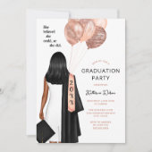 Blush Sie glaubte, sie könne FotoGraduation-Party Einladung (Vorderseite)