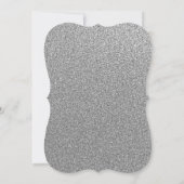 Blush Silver Floral Confetti Quinceanera Einladung (Rückseite)