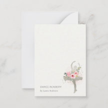 Blush Silver Floral Girl Dancer Academy Logo