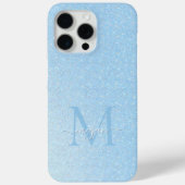 Blush Sky Blue Diamond Glitzer Ombre Custom Chic Case-Mate iPhone Hülle (Rückseite)