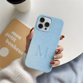Blush Sky Blue Diamond Glitzer Ombre Custom Chic Case-Mate iPhone Hülle