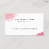 Blush Smudges - Calligraphy Loyalty Punch Card Treuekarte (Rückseite)