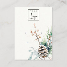 Blush Snow Winter Berries Logo Ohrwurfhalter