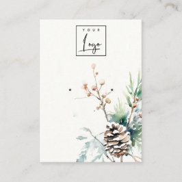 Blush Snow Winter Berries Logo Ohrwurfhalter Visitenkarte