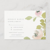 BLUSH SOFT PASTEL WATERCOLOR FLUSSBREITE RSVP BEGLEITKARTE (Vorderseite)