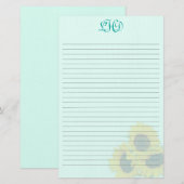 Blush Sonnenblumen Einband Schriftpapier Briefpapier (Vorne/Hinten)
