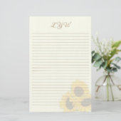 Blush Sonnenblumen Einband Schriftpapier Briefpapier (Stehend Vorderseite)