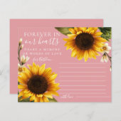 Blush Sonnenblumen Teilen Sie eine Speicherkarte m (Vorne/Hinten)