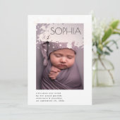 Blush Splash Titel Minimalistisches Neugeborenes F Ankündigung (Stehend Vorderseite)