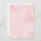 Blush Spring Floral Horse Girl Babydusche Einladung (Rückseite)