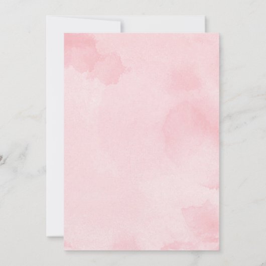 Blush Spring Floral Horse Girl Babydusche Einladung (Rückseite)