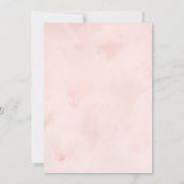 Blush Spring Wreath Little Bunny Girl Baby Dusche Einladung (Rückseite)