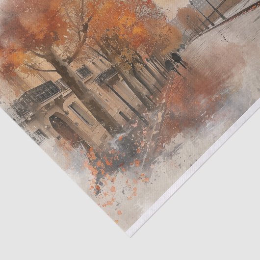 "Blush Street Paris" Wasserfarbendekoupage Seidenpapier (Ausschnitt)