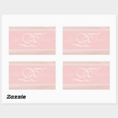 Blush Strikes Rectangle Envelope Stickers (Blatt)