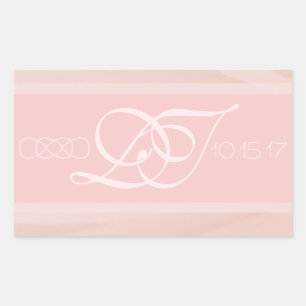 Blush Strikes Rectangle Envelope Stickers