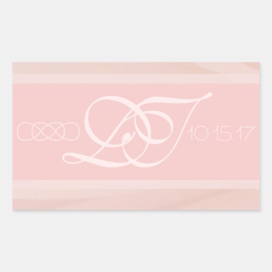Blush Strikes Rectangle Envelope Stickers (Vorderseite)