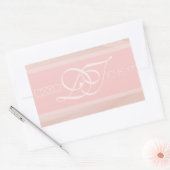 Blush Strikes Rectangle Envelope Stickers (Umschlag)