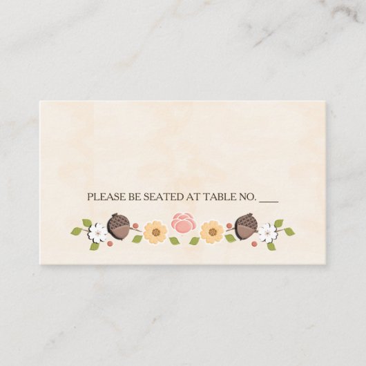 Blush String of Lights Rustic Fall Seating Place Platzkarte (Vorderseite)