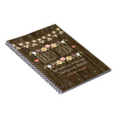 Blush String of Lights Rustic Hochzeit im Herbst G Notizblock (Rechte Seite)