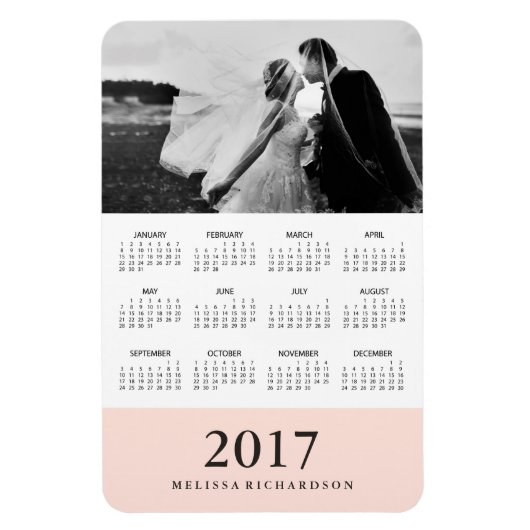 Blush Strip | Eleganter Foto - Kalender 2017 Magnet (Vertikal)