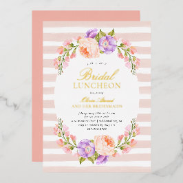 Blush Strip und Bloom Bridal Luncheon Folieneinladung