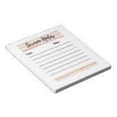 Blush Stripes sermon Notes Notepad Notizblock (angewinkelt)