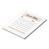 Blush Stripes sermon Notes Notepad Notizblock (Rotiert)