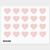 Blush Strokes Heart Envelope Stickers (Blatt)