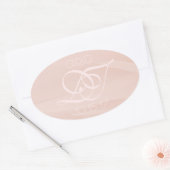Blush Strokes Oval Umschlag Stickers (Umschlag)