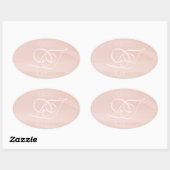 Blush Strokes Oval Umschlag Stickers (Blatt)