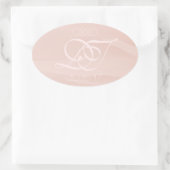 Blush Strokes Oval Umschlag Stickers (Tasche)