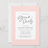 Blush Stylish Script Foto Graduation Party Einladung (Rückseite)